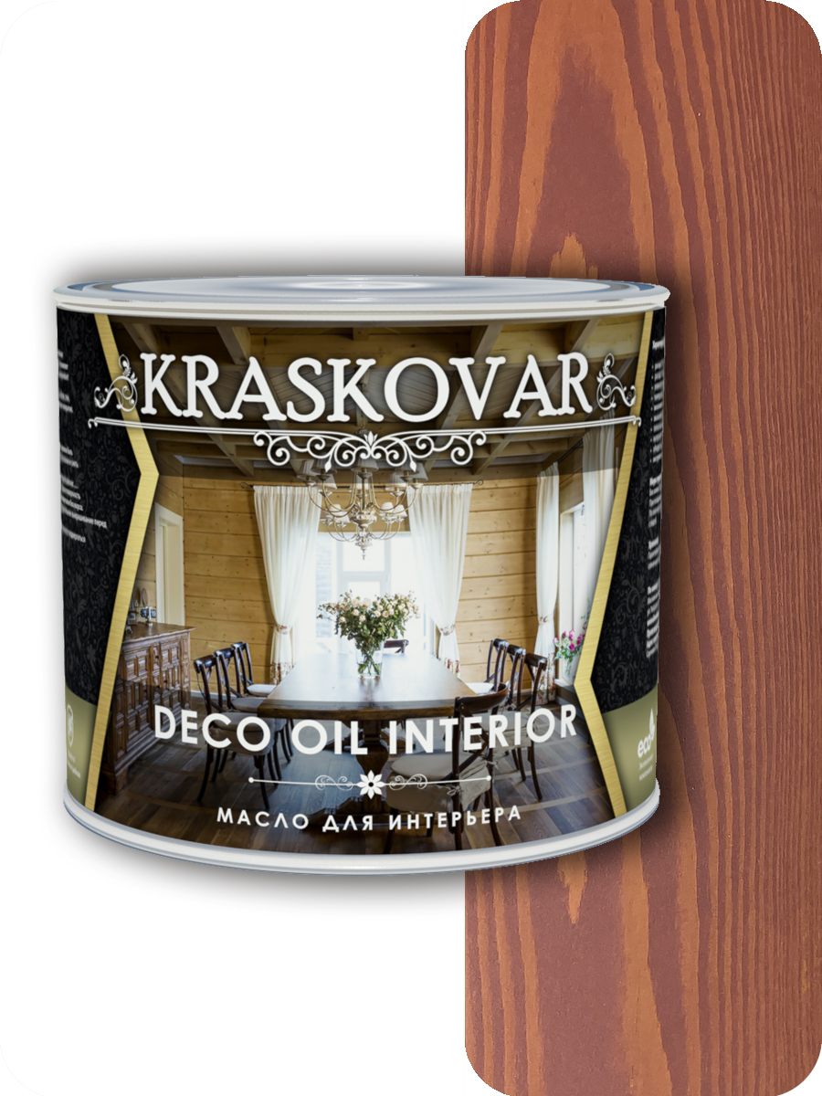 фото Масло для интерьера kraskovar deco oil interior вишня 2,2л