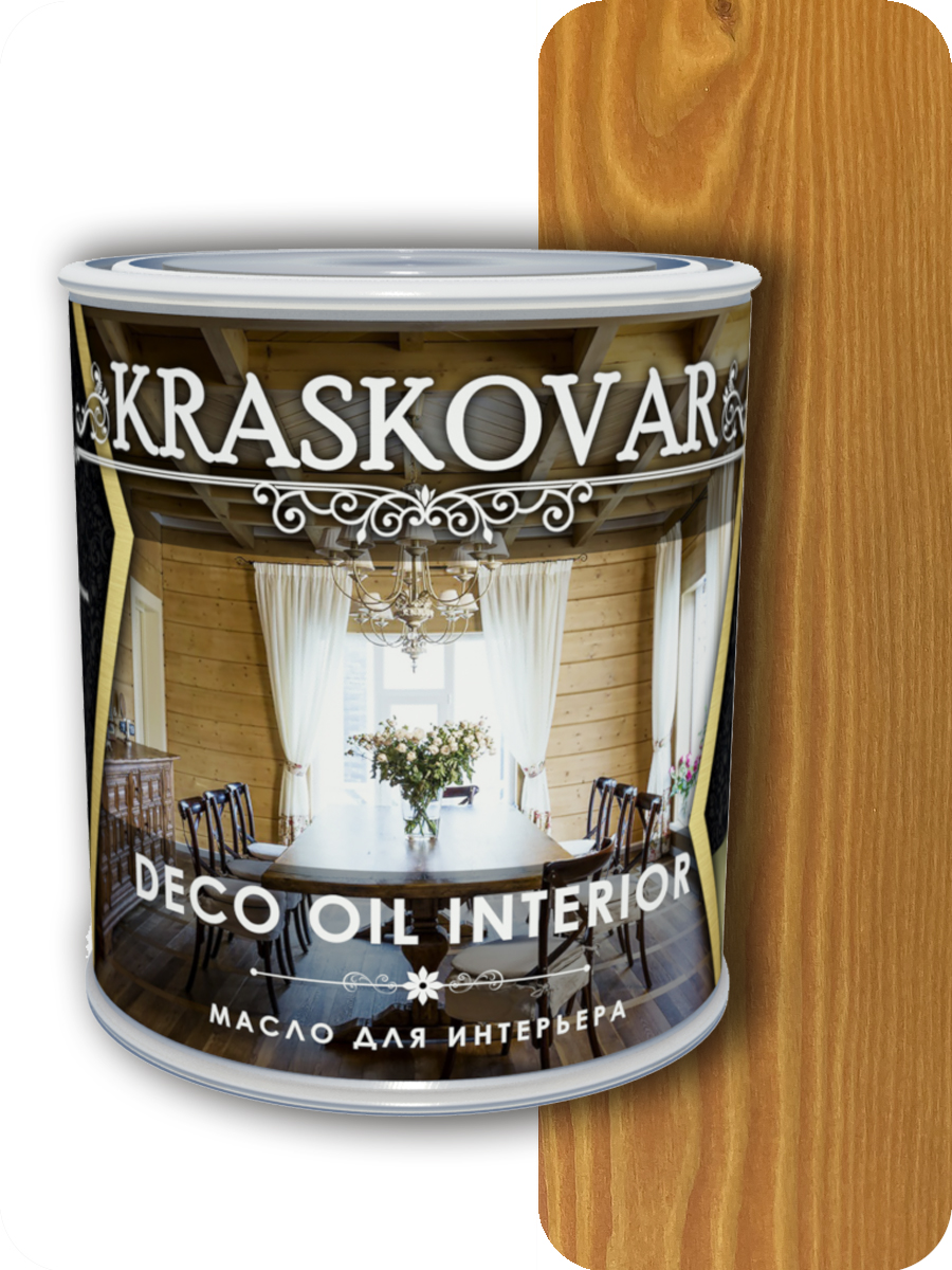 фото Масло для интерьера kraskovar deco oil interior осенний клен 0,75л