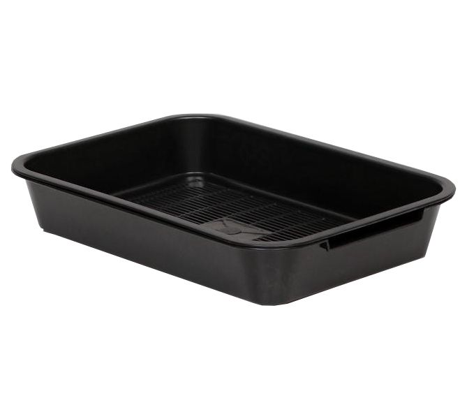 

Лоток для кошек Atlantis Plast №3, 36х26х6,5 см, черный, Нет