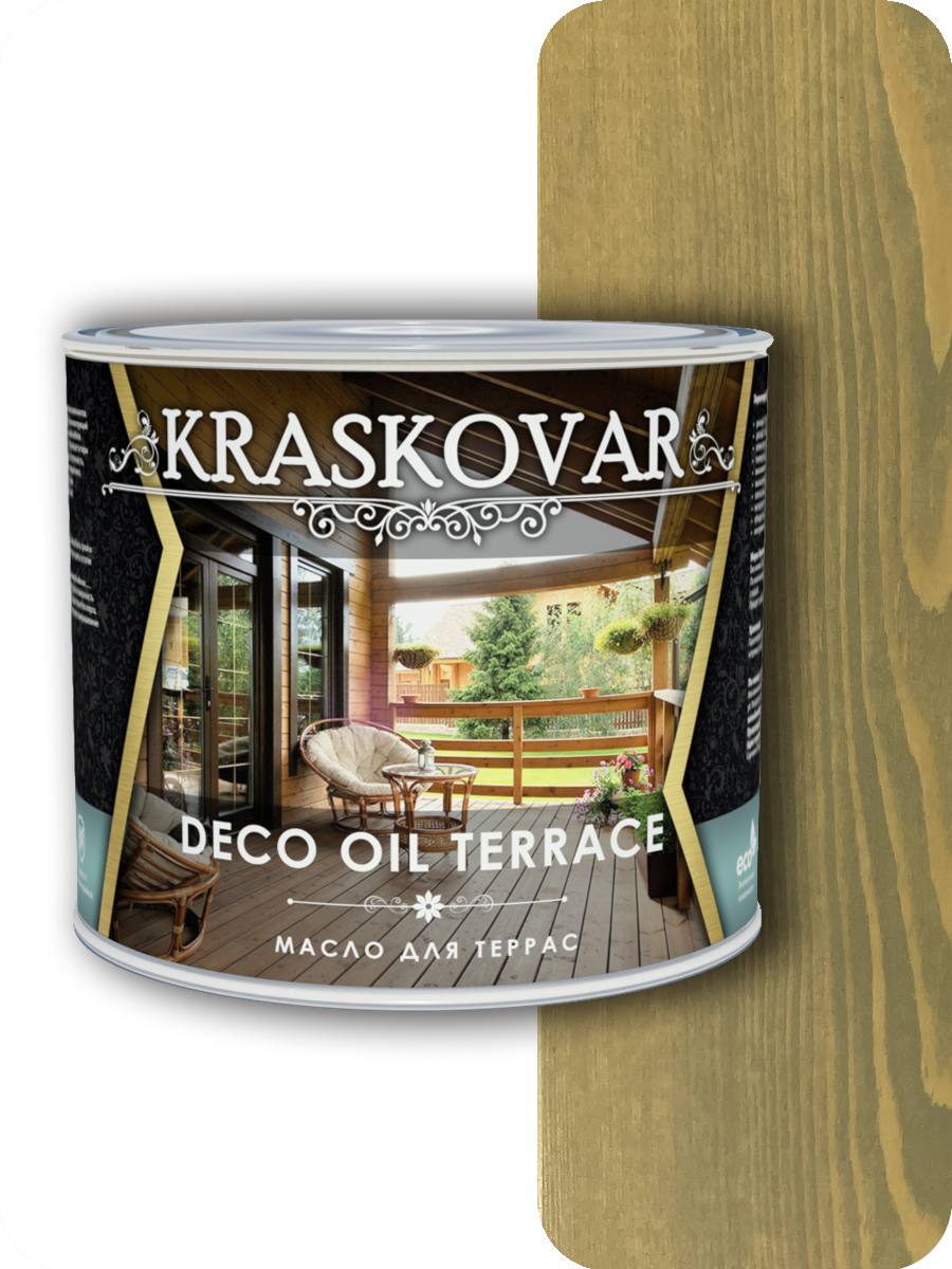 фото Масло для террас kraskovar deco oil terrace бамбук 2,2л