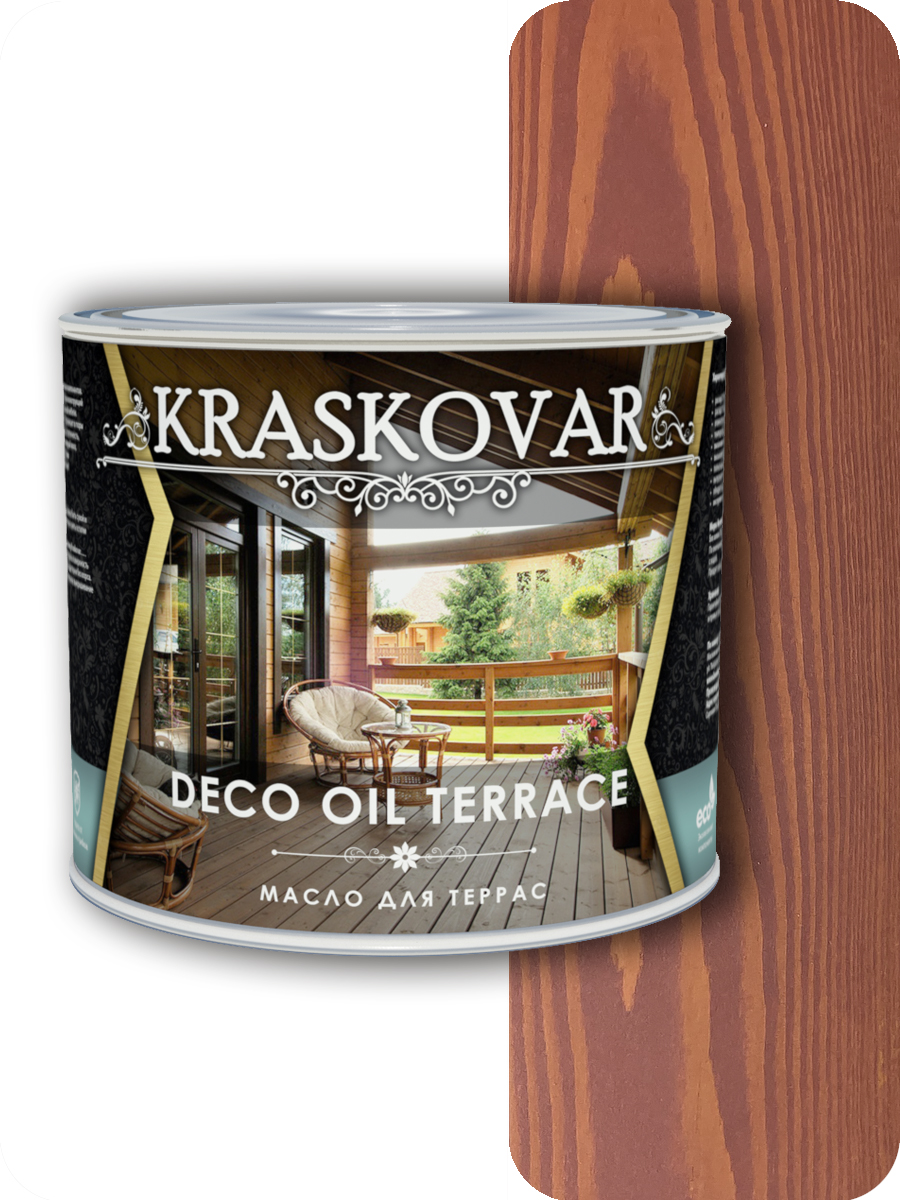 фото Масло для террас kraskovar deco oil terrace вишня 2,2л