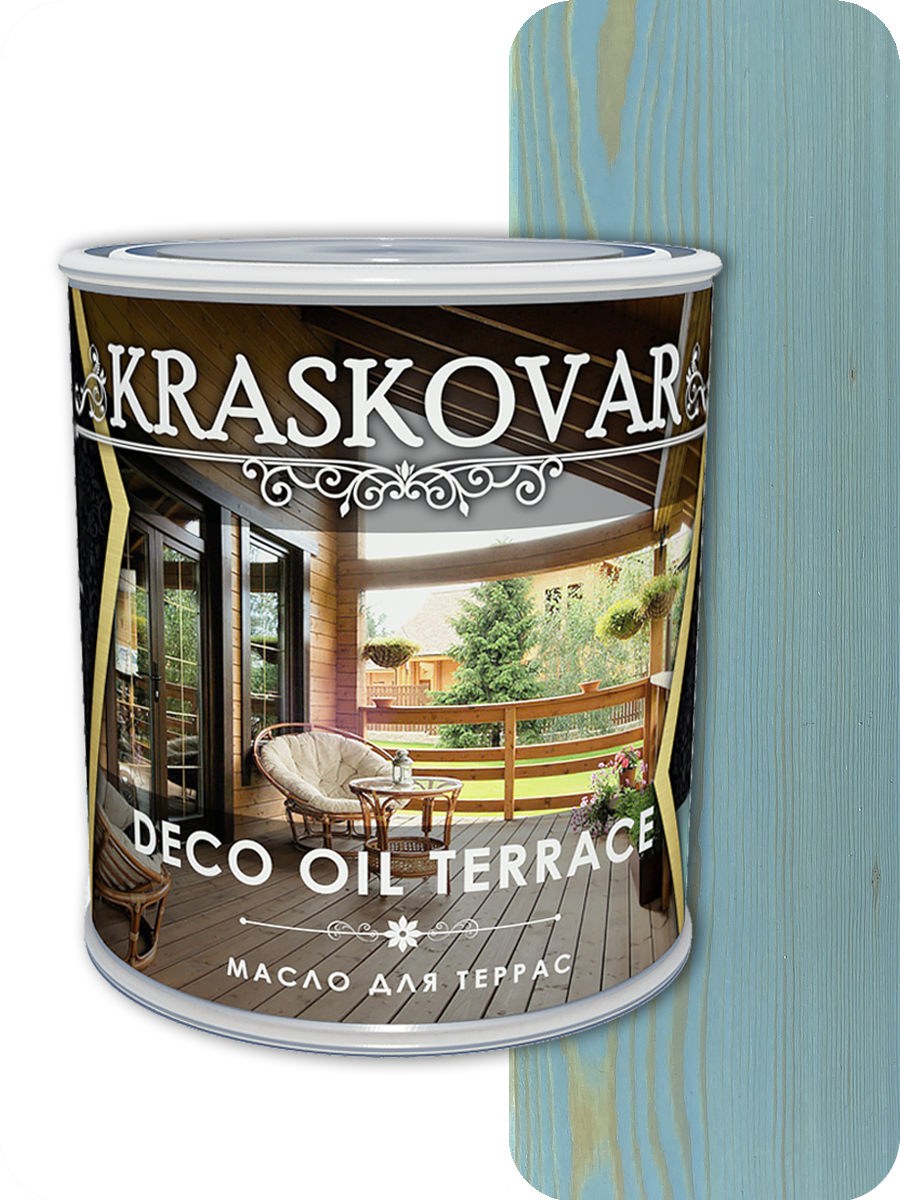 фото Масло для террас kraskovar deco oil terrace волна 0,75л