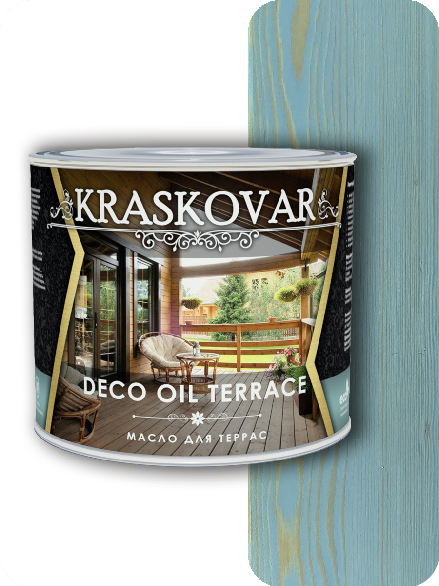 фото Масло для террас kraskovar deco oil terrace волна 2,2л