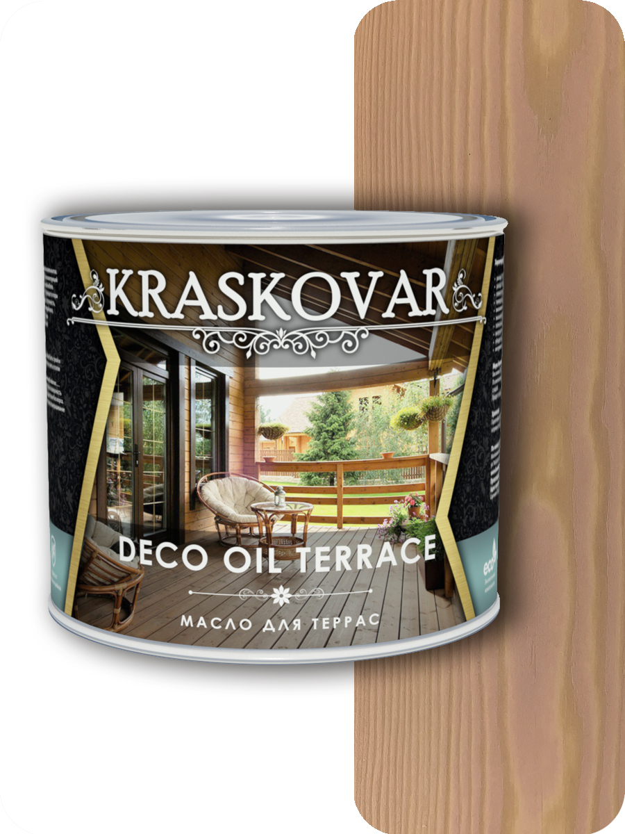 фото Масло для террас kraskovar deco oil terrace имбирь 2,2л