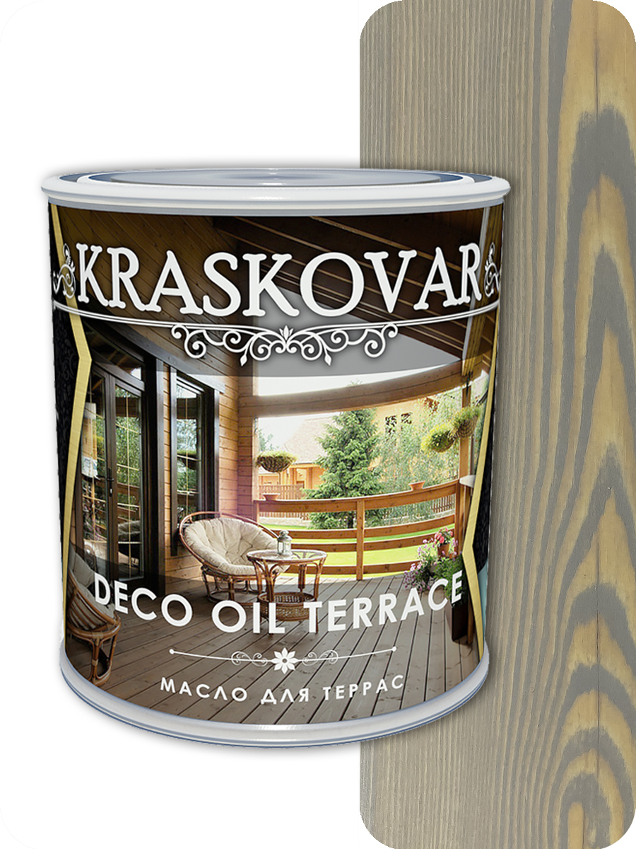 Масло для террас Kraskovar Deco Oil Terrace Туманный лес 0,75л