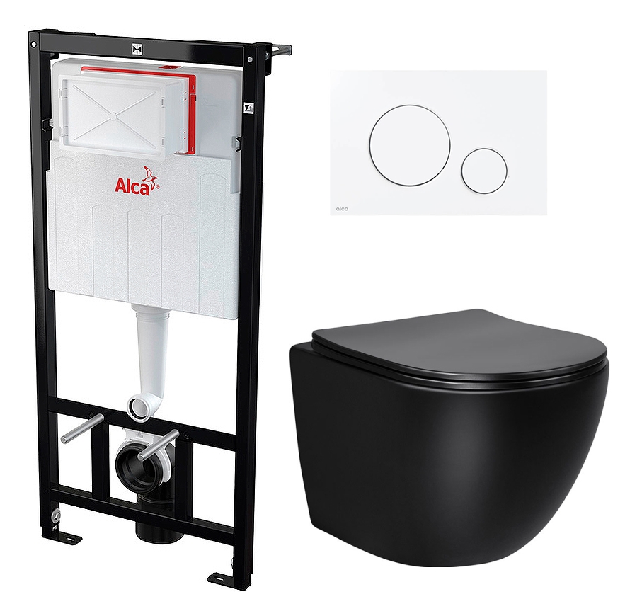 

Комплект инсталляция AlcaPlast + Унитаз Vincea Globo + кнопка белая
