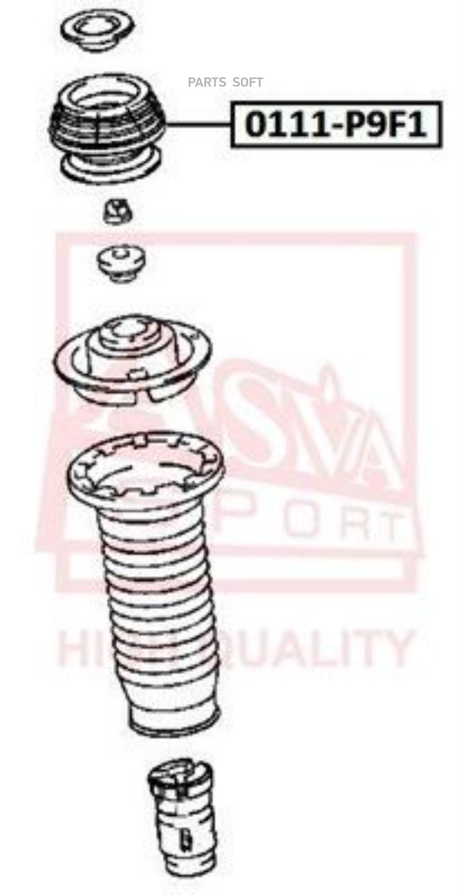 

Опора амортизатора передняя Toyota Urban Cruiser/Verso S/Yaris 05>16 ASVA 0111P9F1
