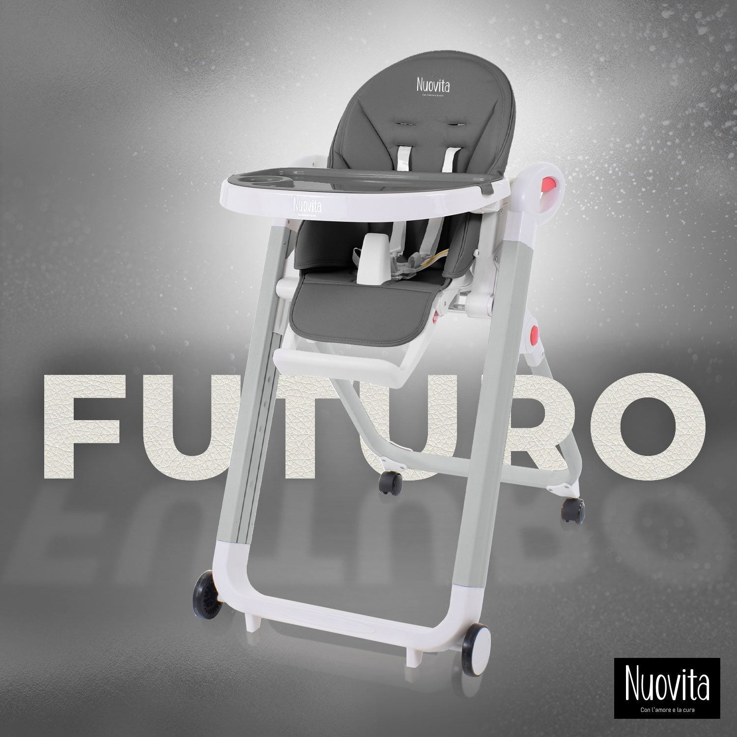 Стульчик для кормления Nuovita Futuro Bianco (Grigio Scuro/ Темно-серый) стульчик для кормления nuovita futuro senso bianco grigio scuro темно серый