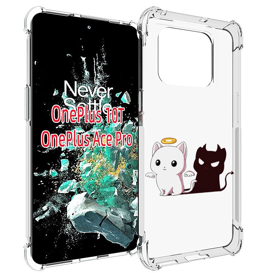 

Чехол MyPads котик-с-злой-тенью для OnePlus 10T, Прозрачный, Tocco