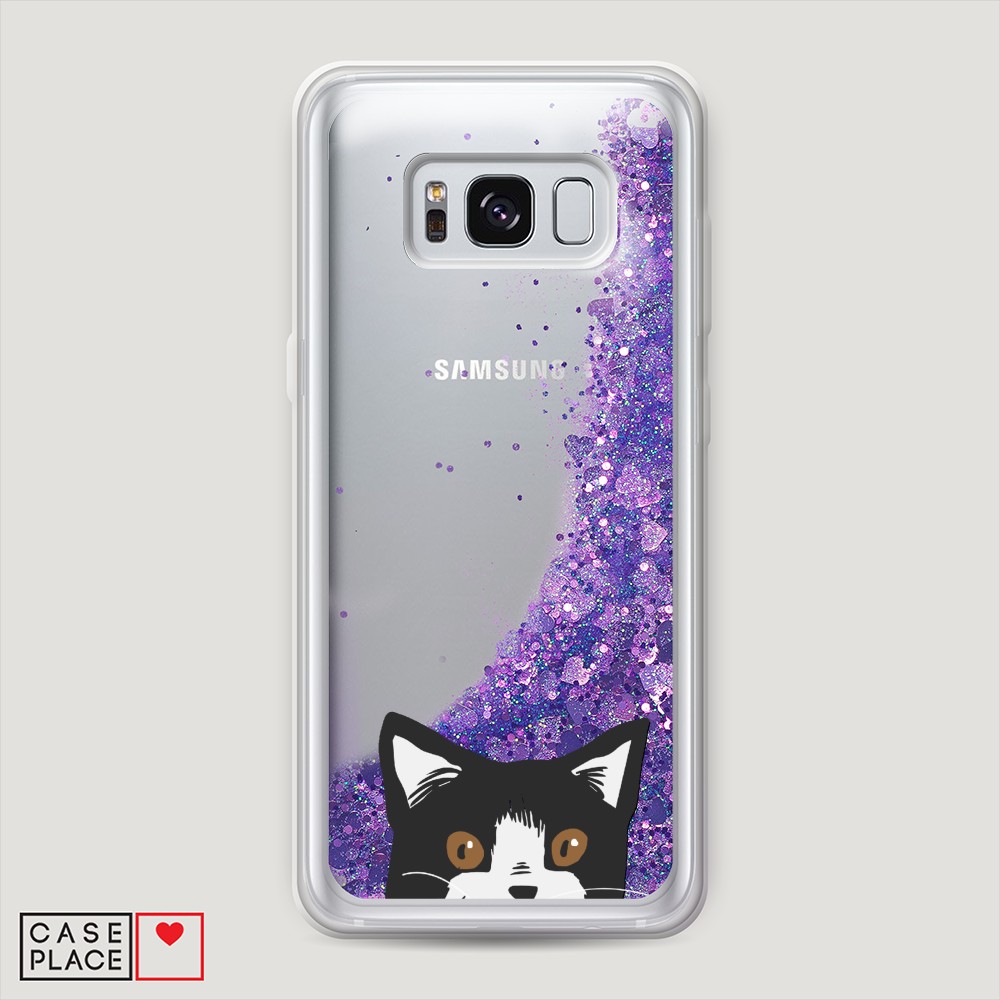 

Чехол Awog на Samsung Galaxy S8 "Подглядывающий кот", Разноцветный, 24792-1