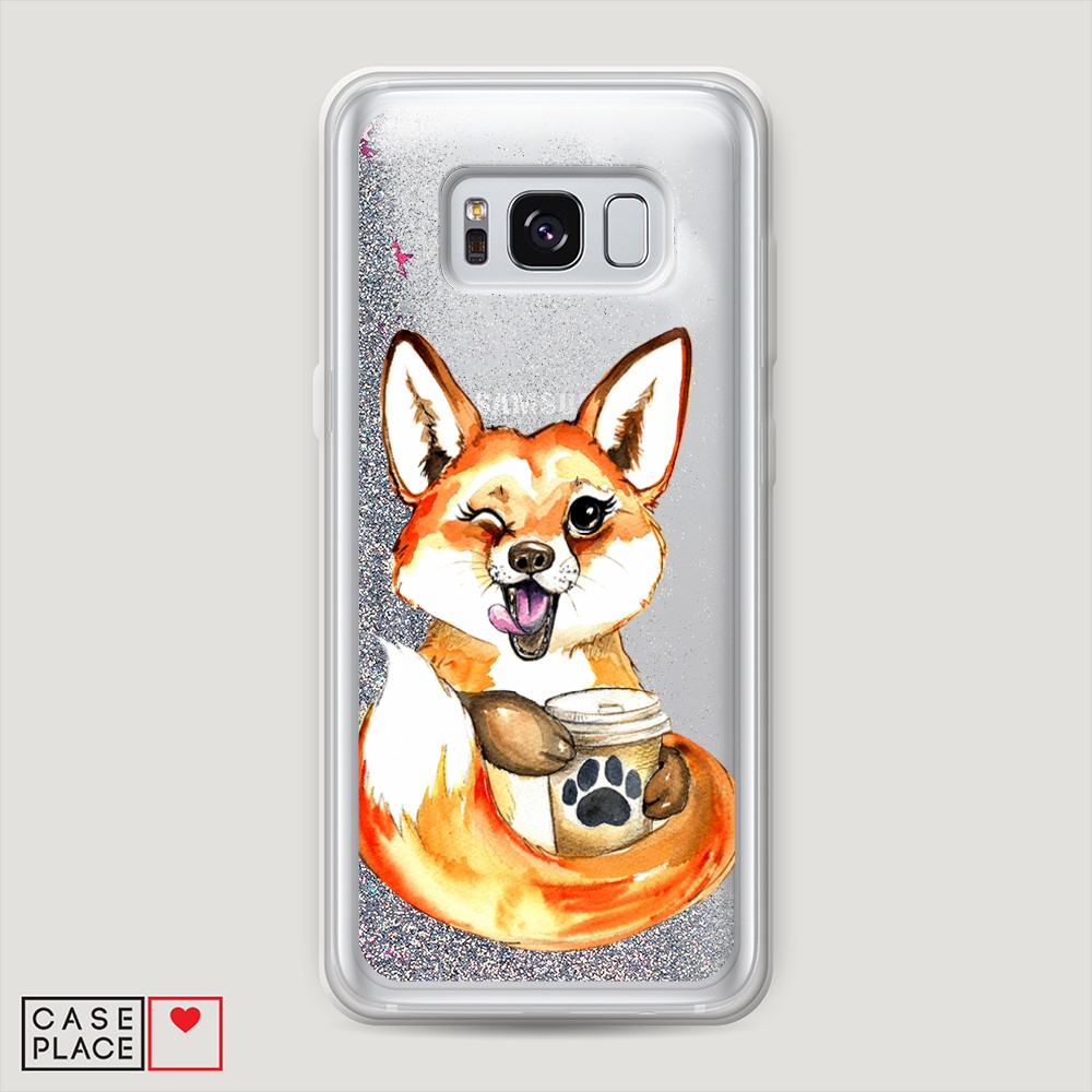 

Чехол Awog на Samsung Galaxy S8 "Подмигивающая лиса с кофе", Разноцветный, 24791-1