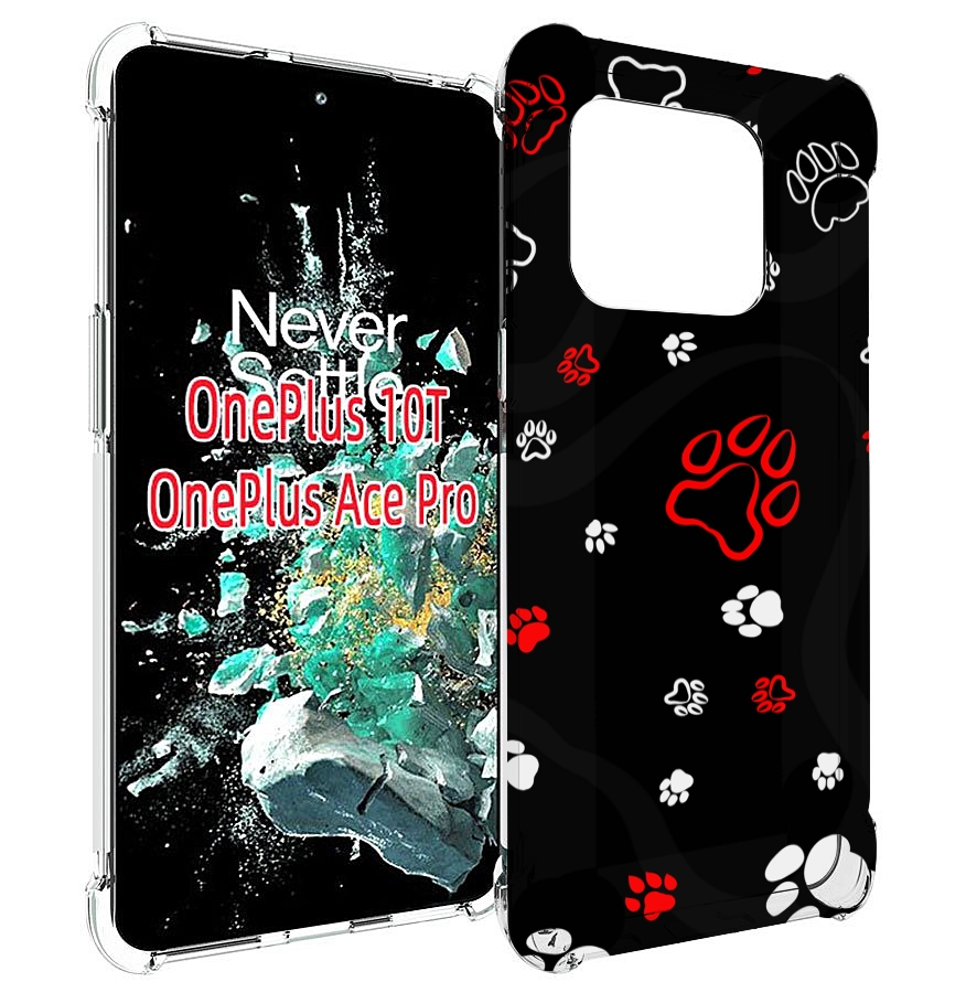 

Чехол MyPads кошачьи-лапки для OnePlus 10T, Прозрачный, Tocco