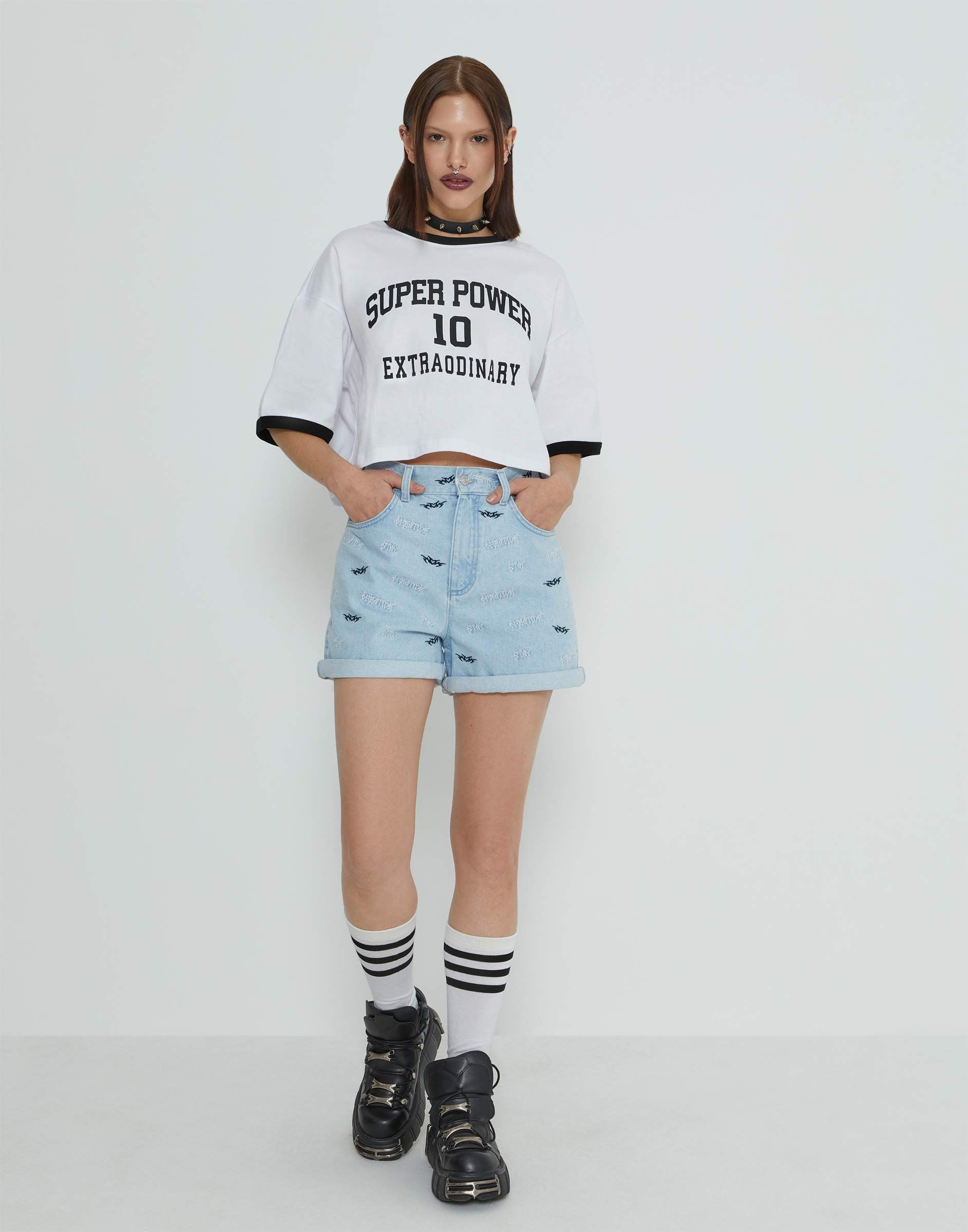

Шорты для девочки Gloria Jeans GSH011881 синий /лайт/ 8-10л/140, GSH011881