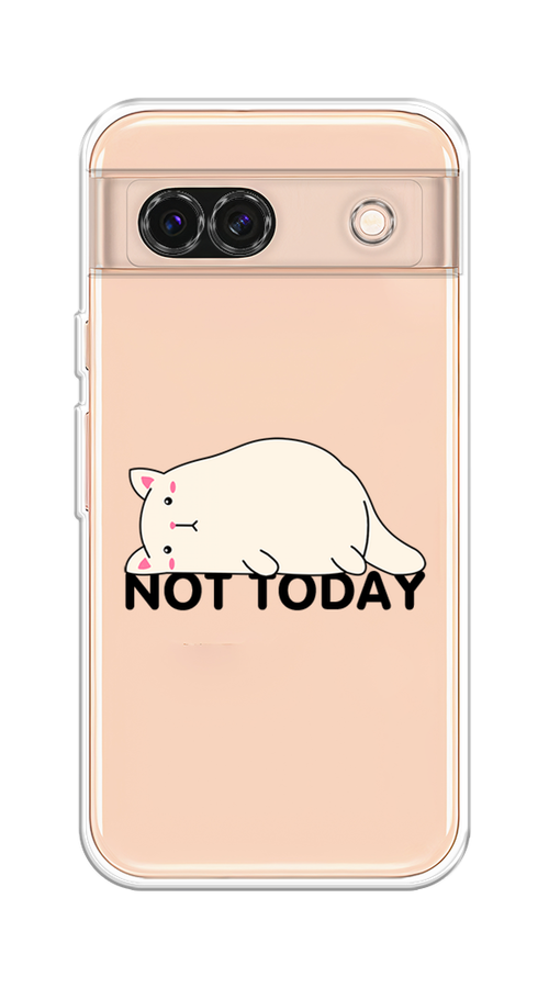 

Чехол на Google Pixel 8A "Cat not today", Белый;розовый;черный, 271750-1