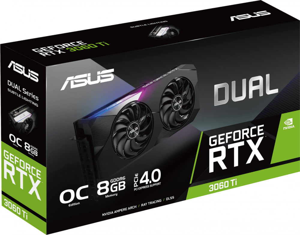 

Видеокарта ASUS NVIDIA GeForce RTX 3060 Ti DUAL MINI V2 (LHR (DUAL-RTX3060TI-8G), Черный, GeForce RTX 3060 Ti DUAL MINI V2 (LHR