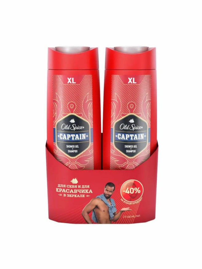 фото Гель для душа old spice capitan 400 мл х 2 шт