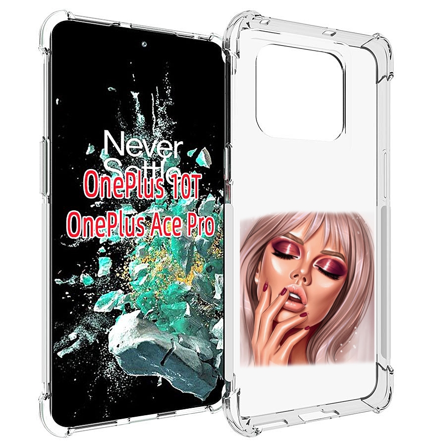 

Чехол MyPads красивый-портрет-девушки женский для OnePlus 10T, Прозрачный, Tocco
