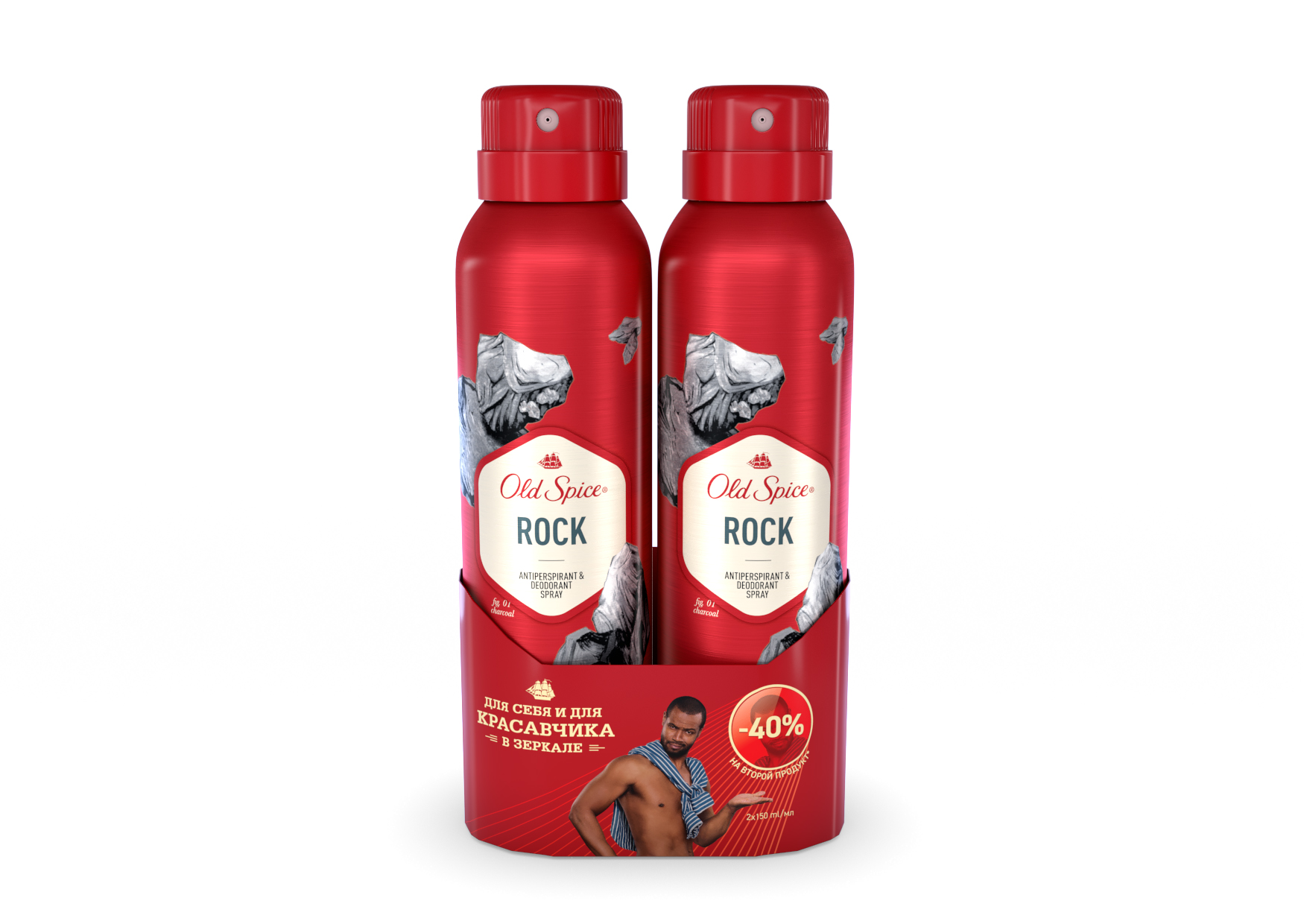 фото Дезодорант для тела old spice rock спрей 150 мл х 2 шт