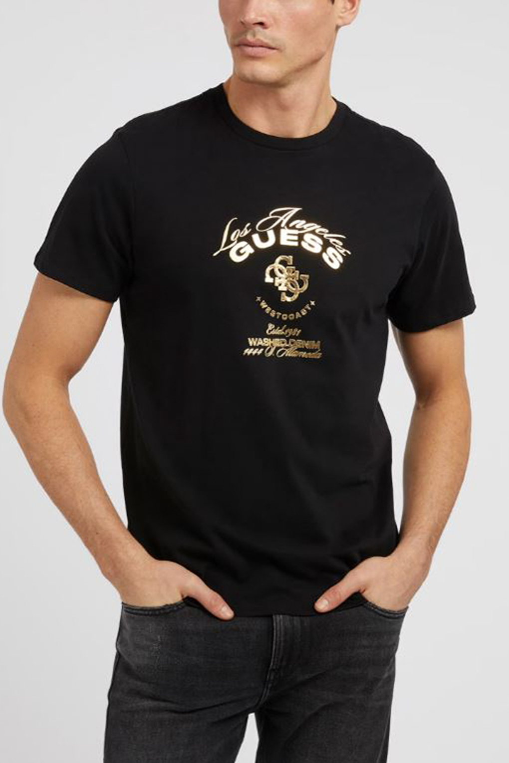 

Футболка мужская Guess M3RI69 KBDK0 черная L, M3RI69 KBDK0