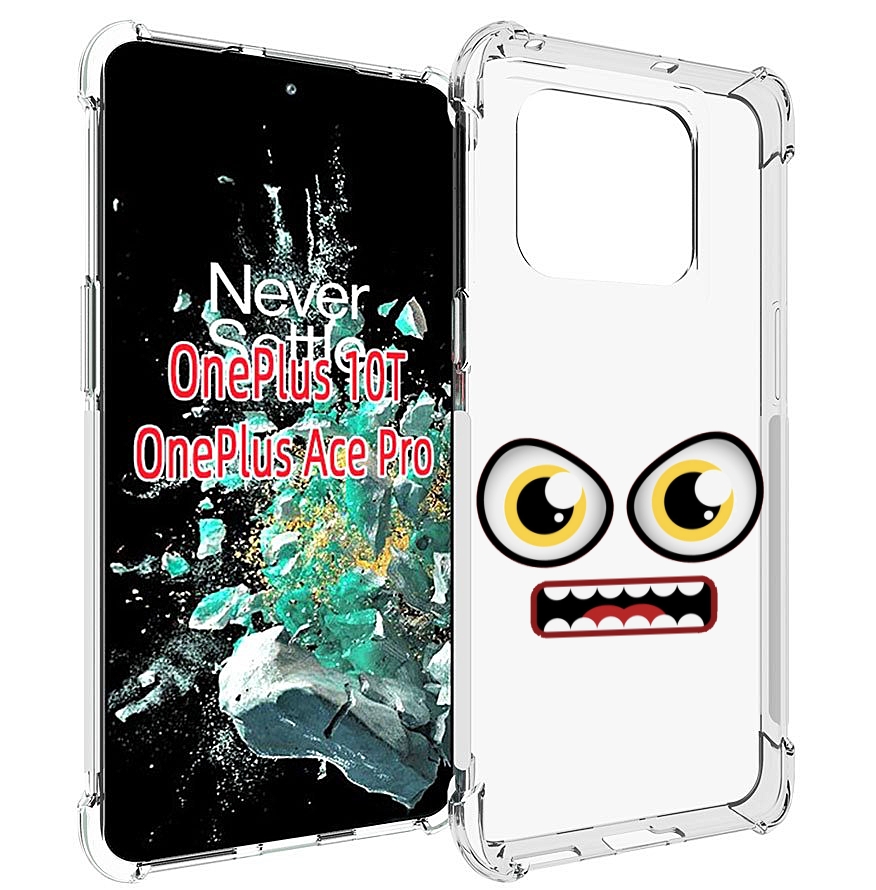 

Чехол MyPads красный злой смайлик для OnePlus 10T, Прозрачный, Tocco