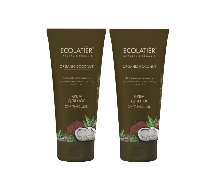 фото Крем для ног eolatier organic coconut смягчающий 100 мл ecolatier