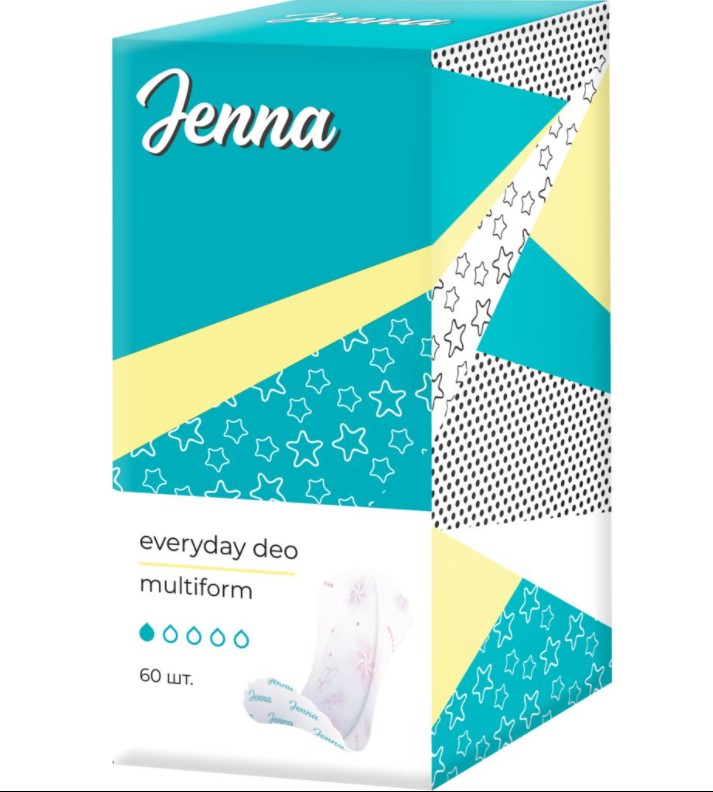 

Прокладки Jenna Everyday Multiform ежедневные 60 шт, Белый