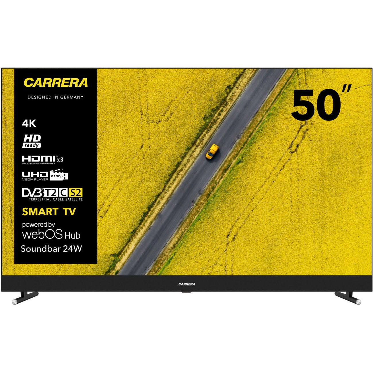 

Телевизор Carrera №504, 50"(127 см), UHD 4K, Серый, Carrera №504
