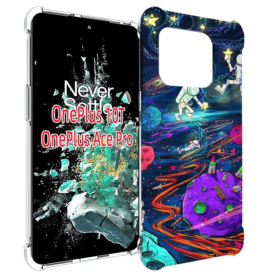 

Чехол MyPads красочный космос для OnePlus 10T, Прозрачный, Tocco