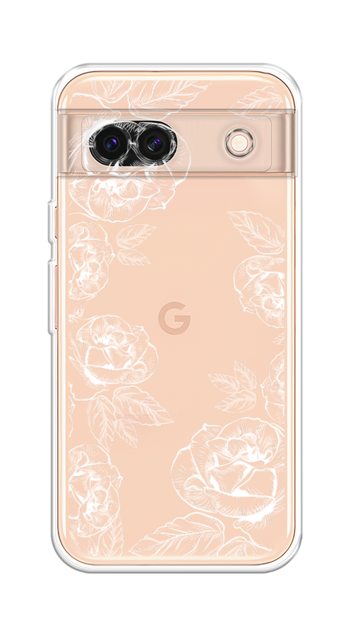 

Чехол на Google Pixel 8A "Розы графика", Черный;серый, 271750-1
