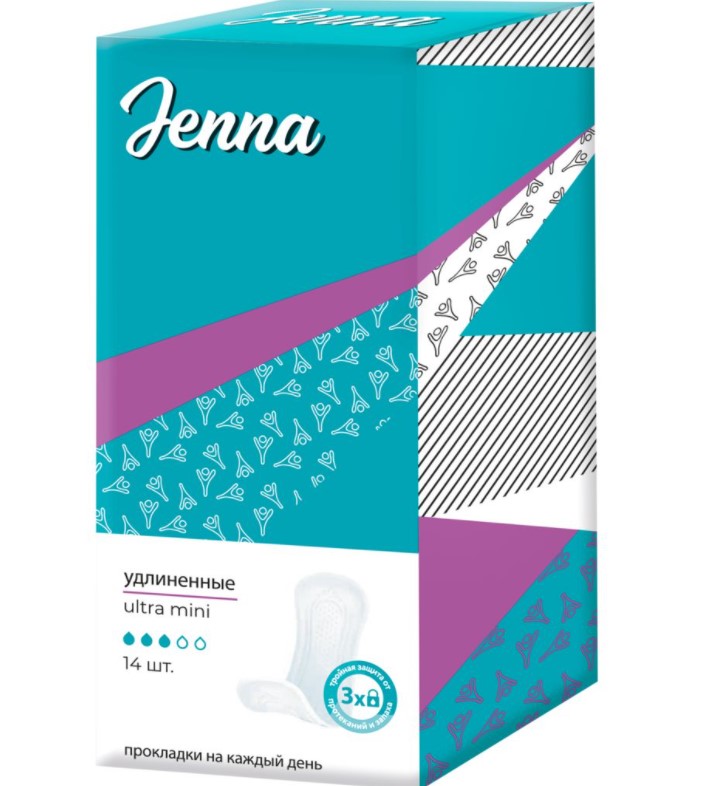 Купить Прокладки Jenna Ultra mini ежедневные удлиненные 14 шт