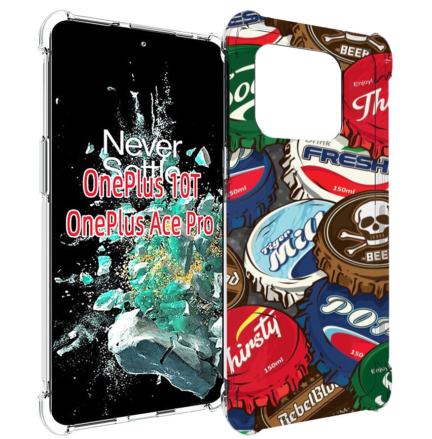 

Чехол MyPads крышки от баночек для OnePlus 10T, Прозрачный, Tocco