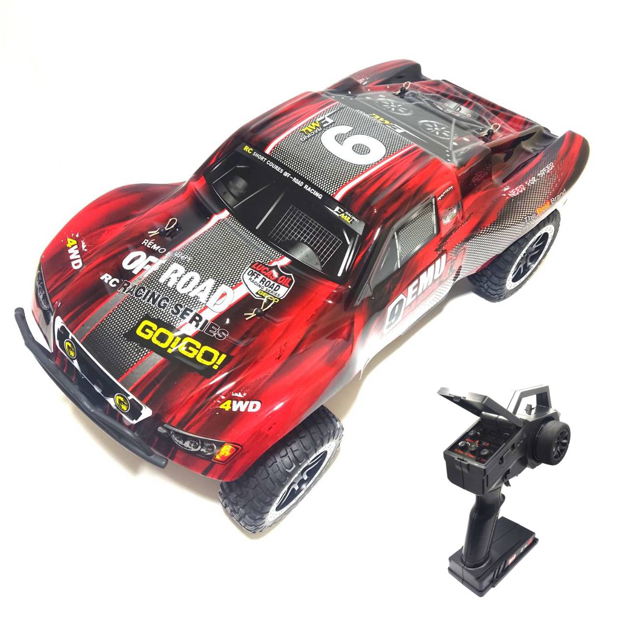 Радиоуправляемый шорт-корс Remo Hobby 9EMU Racing 4WD RTR масштаб 1:10 24G - RH1022-RED радиоуправляемый шорт корс трак remo hobby truck 9emu 4wd rtr 1 10 2 4g rh1021 red