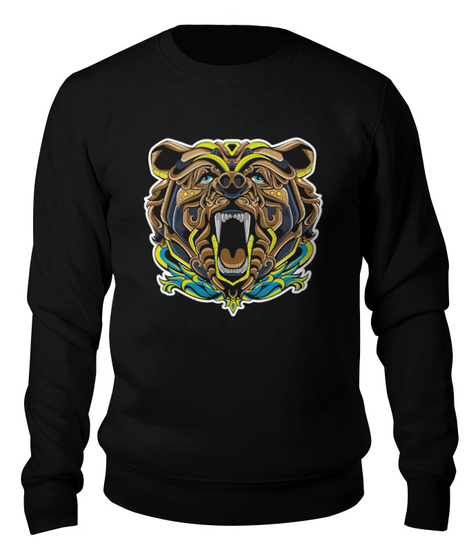 

Свитшот унисекс Printio fantasy bear черный M, fantasy bear