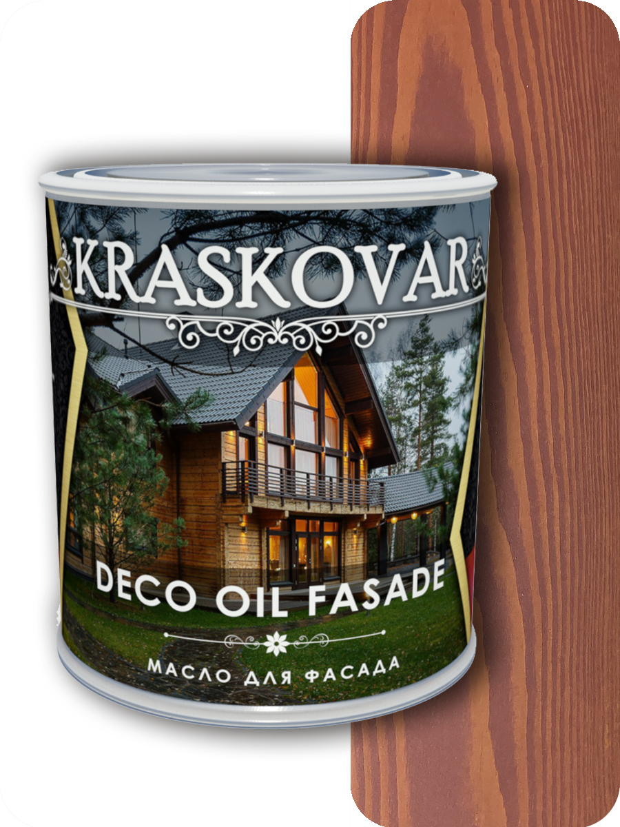 

Масло для фасада Kraskovar Deco Oil Fasade Вишня 0,75л, Розовый