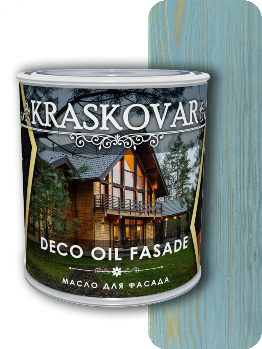 фото Масло для фасада kraskovar deco oil fasade волна 0,75л