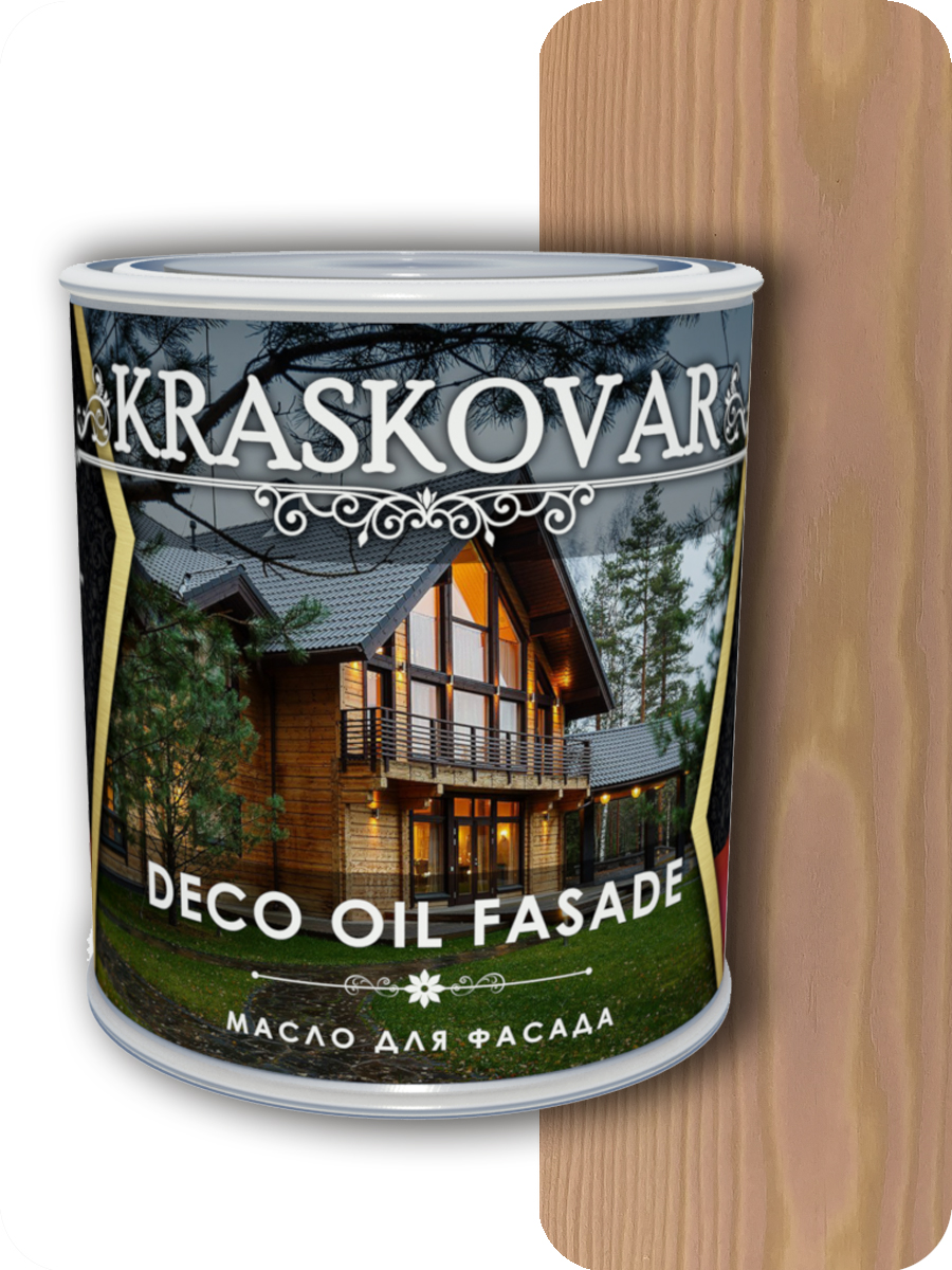 фото Масло для фасада kraskovar deco oil fasade имбирь 0,75л