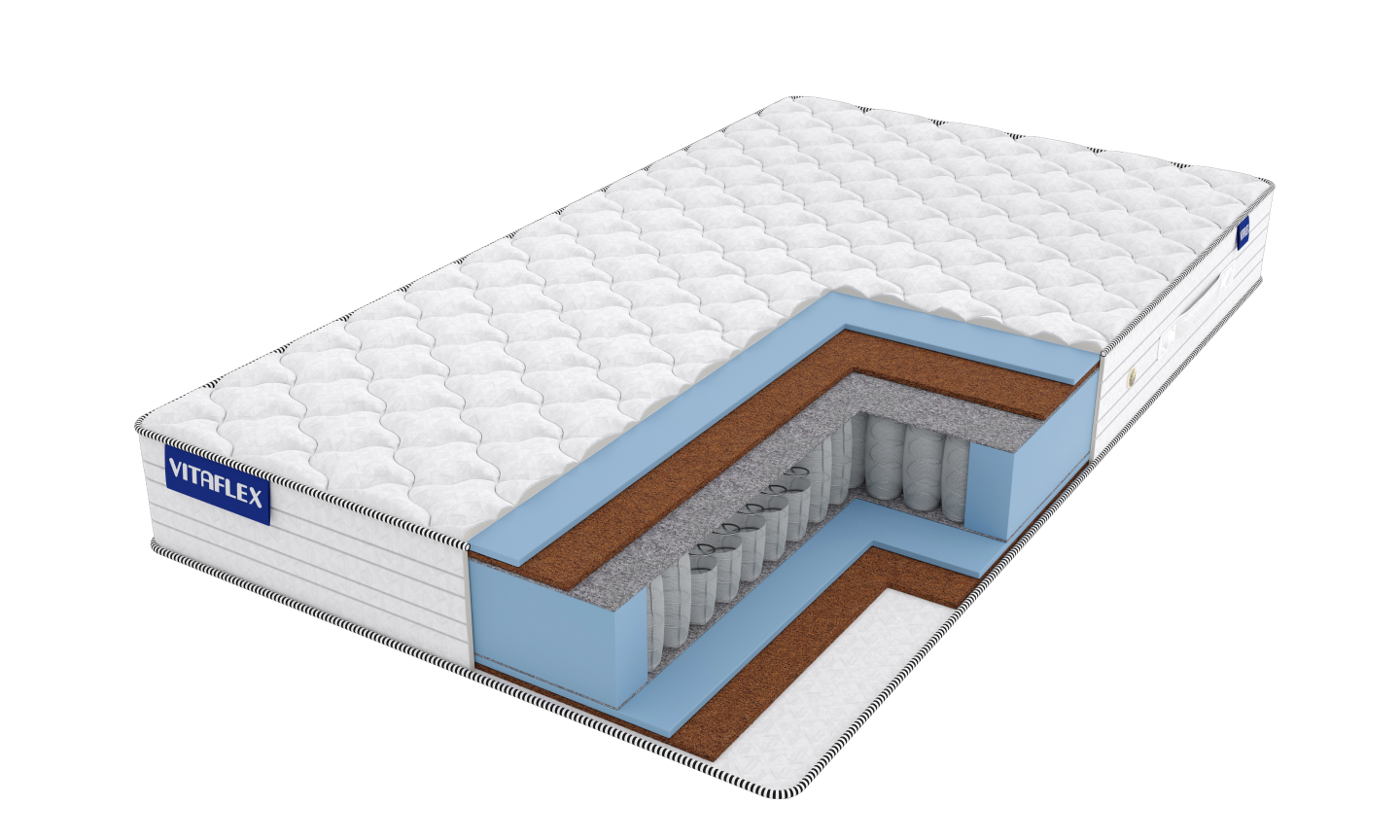 

Матрас Vitaflex Double Foam-Hard 120х200, Белый, Double Foam-Hard