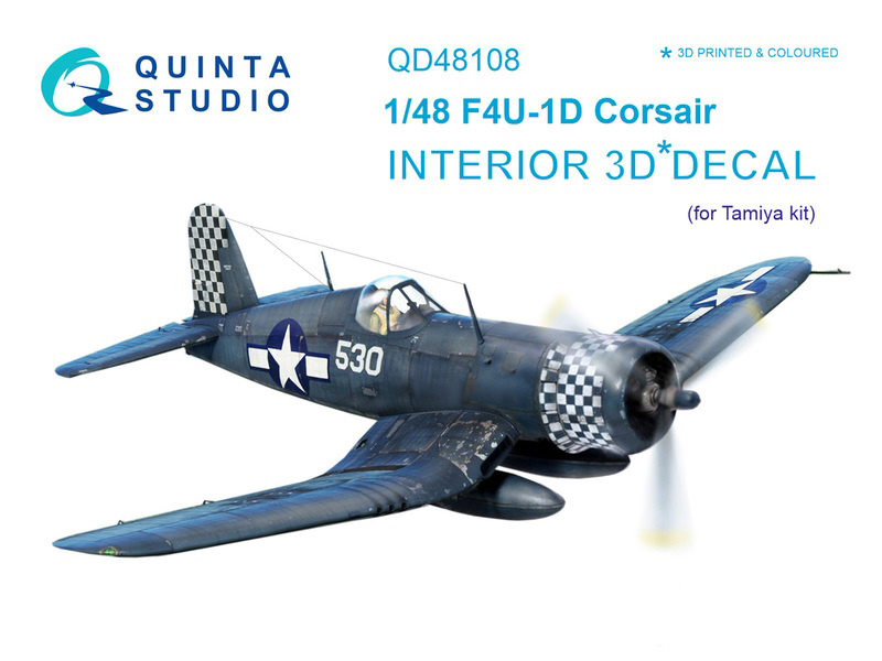 

QD48108 3D Декаль интерьера кабины F4U-1D для модели Tamiya, Цветной