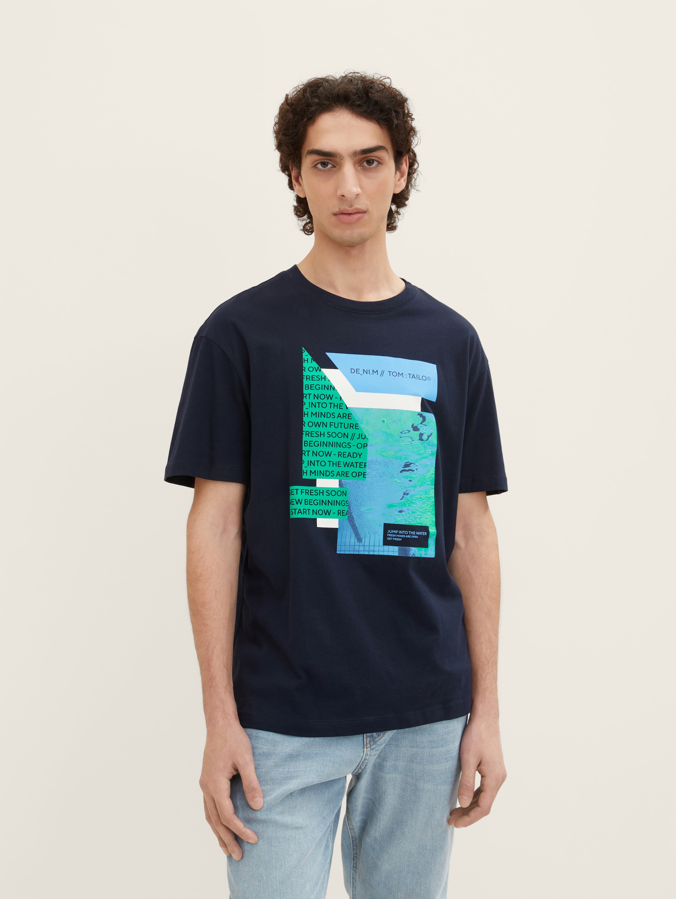 

Футболка мужская TOM TAILOR 1035583 синяя S, Синий, 1035583