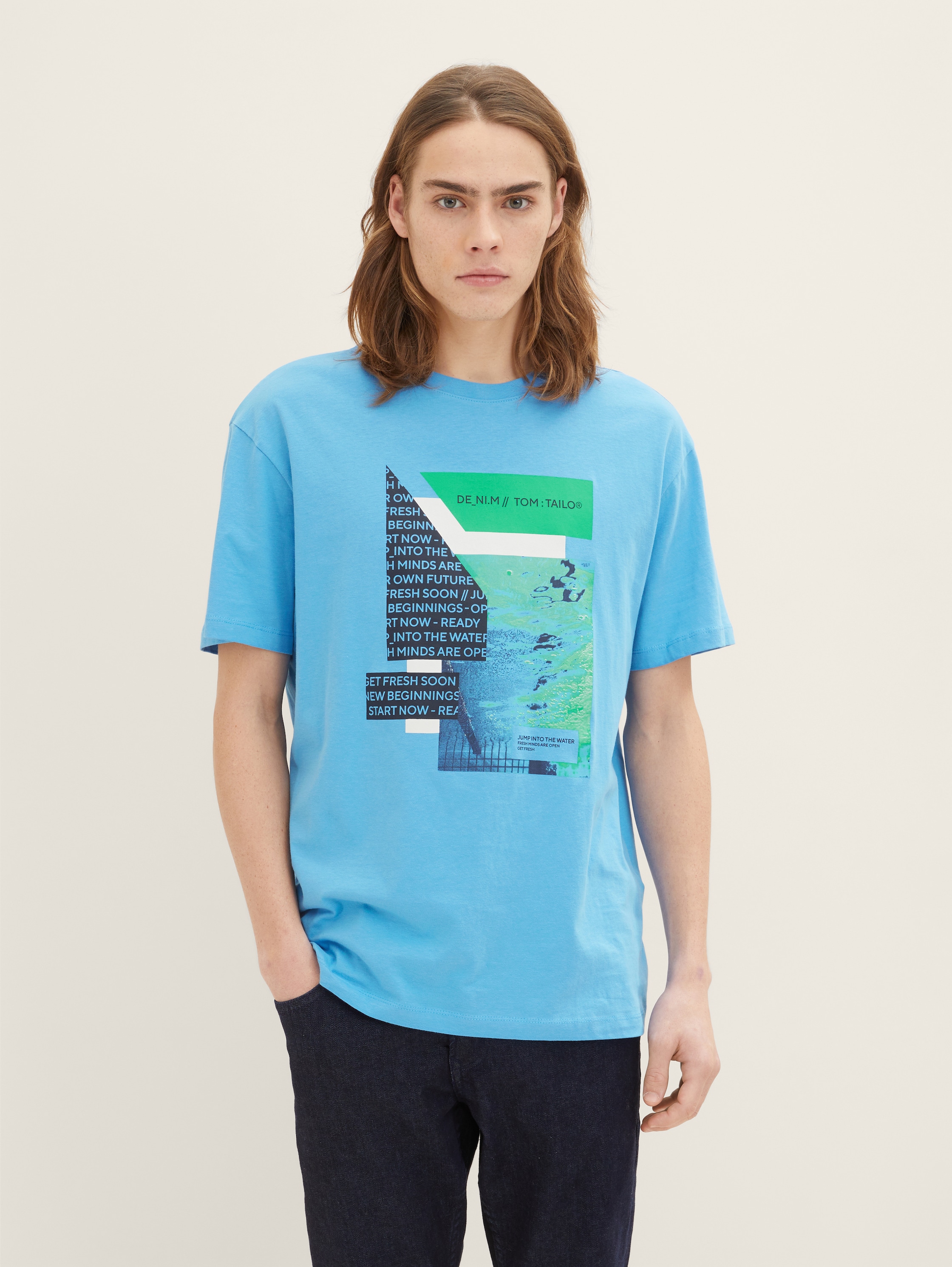 

Футболка мужская TOM TAILOR 1035583 синяя XL, Синий, 1035583