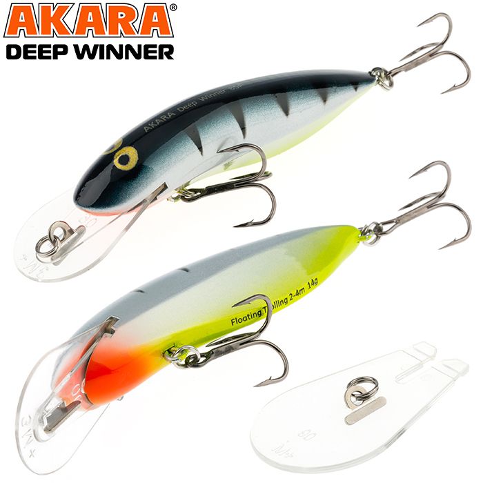 

Воблер Akara Deep Winner 85F 14 гр 1/2 oz 3,3 in A26, Разноцветный, Deep Winner