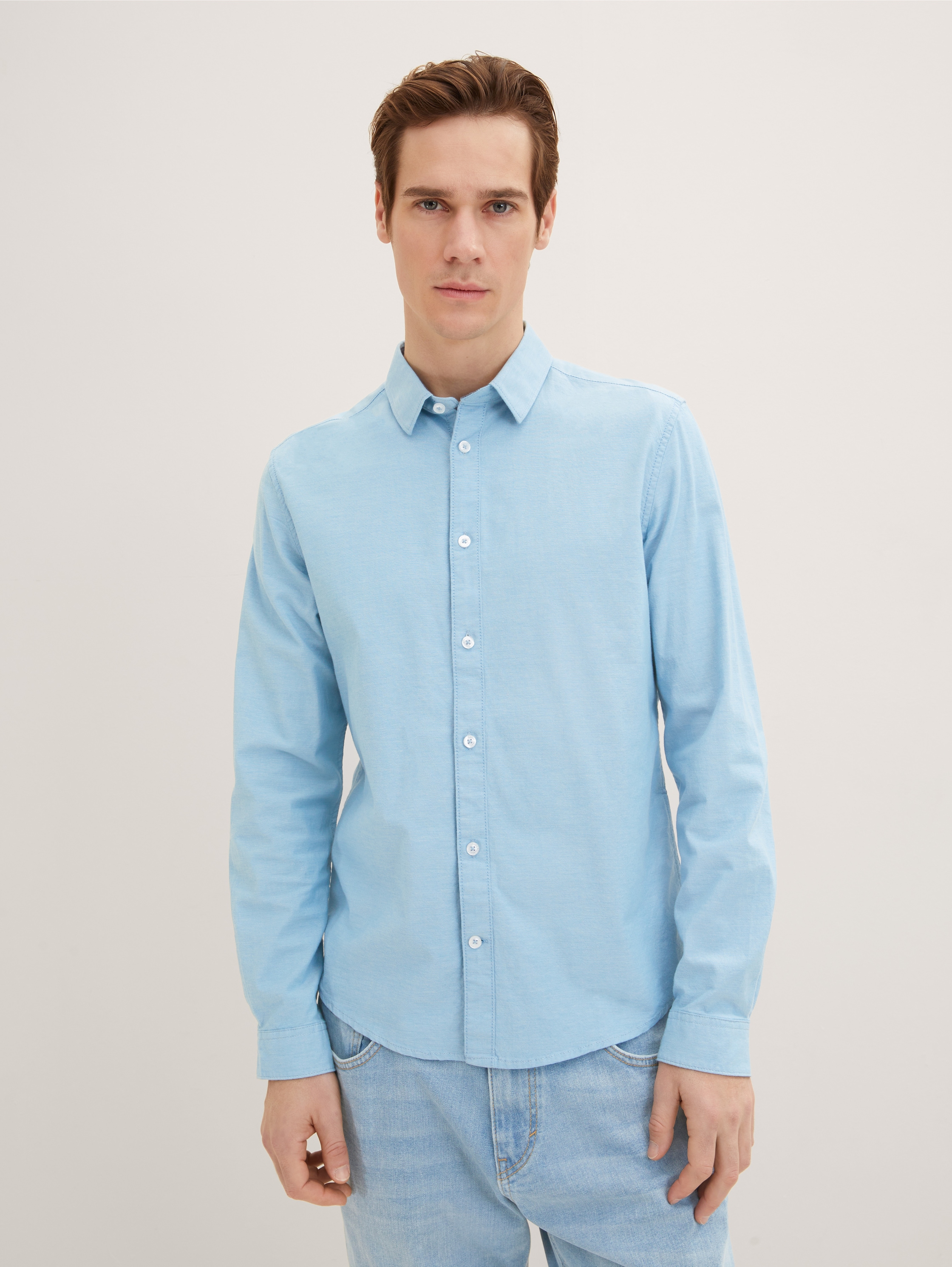 

Рубашка мужская TOM TAILOR 1034884 голубая 2XL, 1034884
