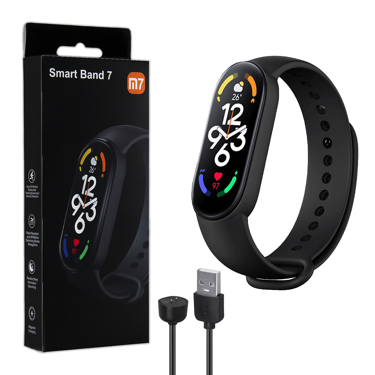 Браслет Smart Band M7 черный