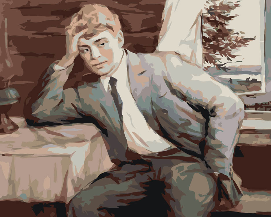 

Картина по номерам Цветное Поэт Сергей Есенин 2