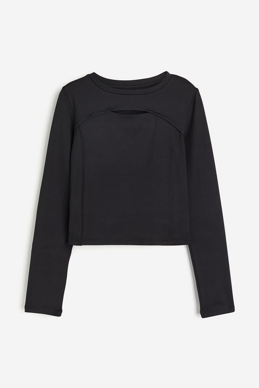 

Лонгслив детский H&M 1210091, Черный, 122, 1210091