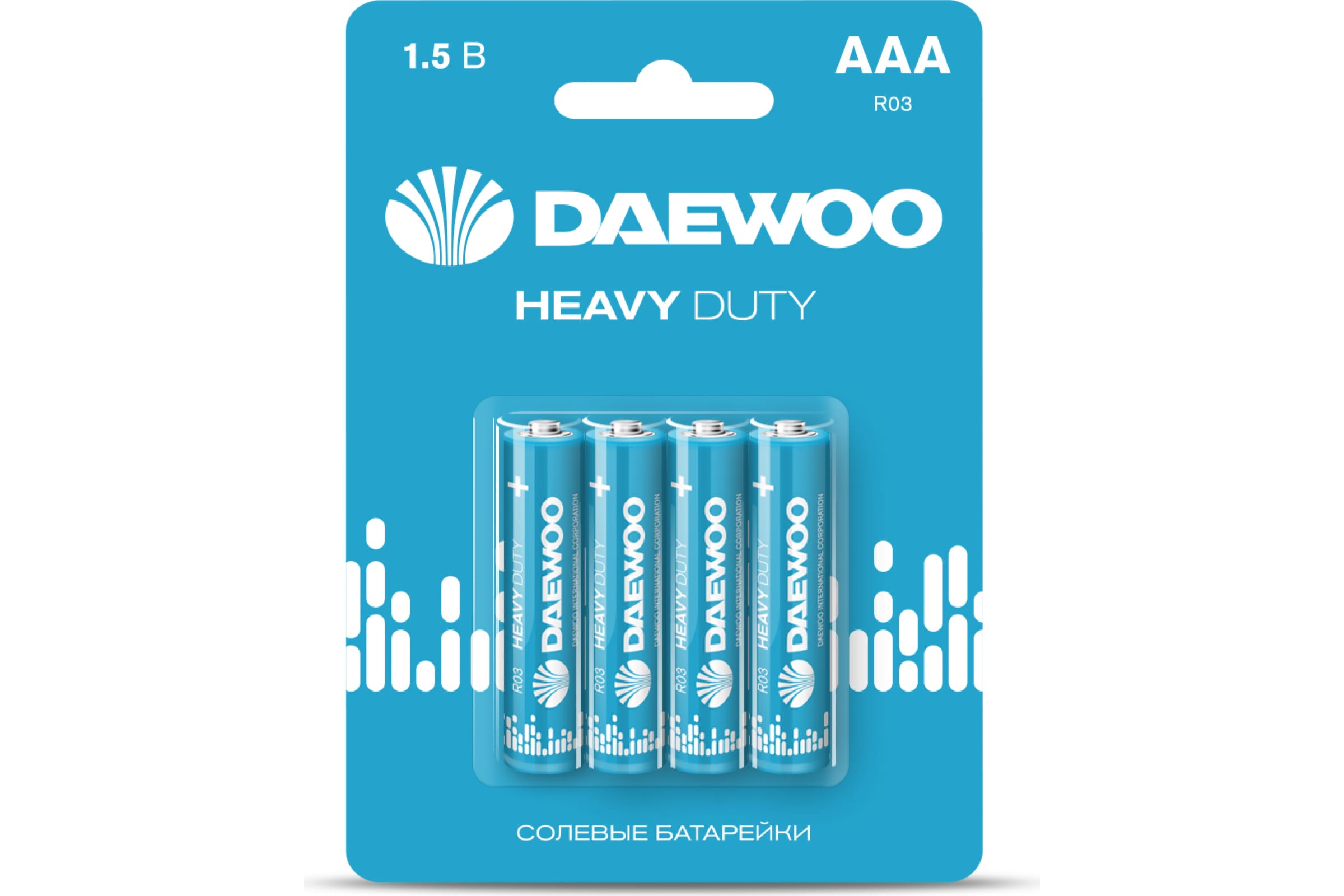 Daewoo Солевая батарейка R03 Heavy Duty BL-4 5029361