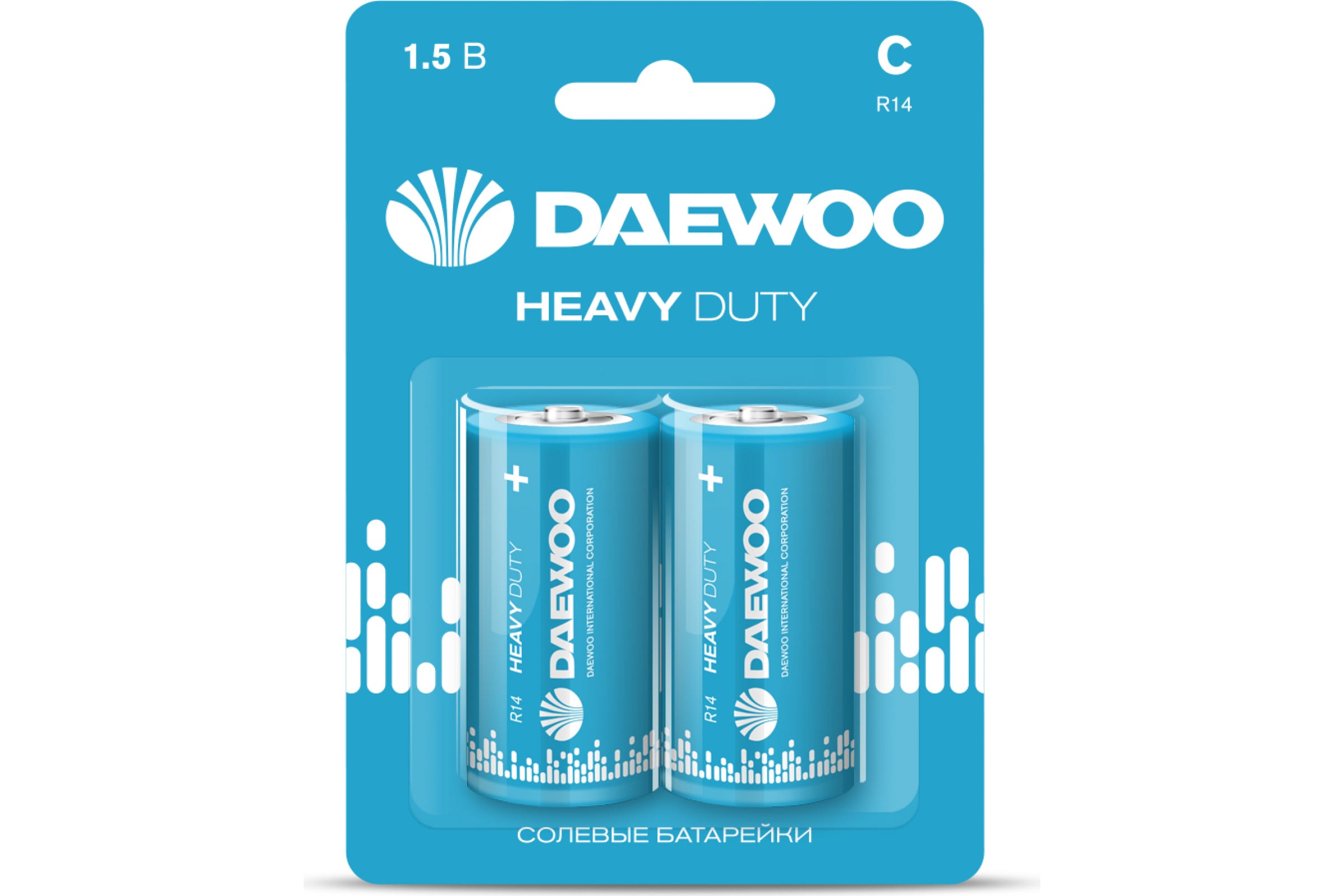 фото Daewoo солевая батарейка r14 heavy duty bl-2 5029422
