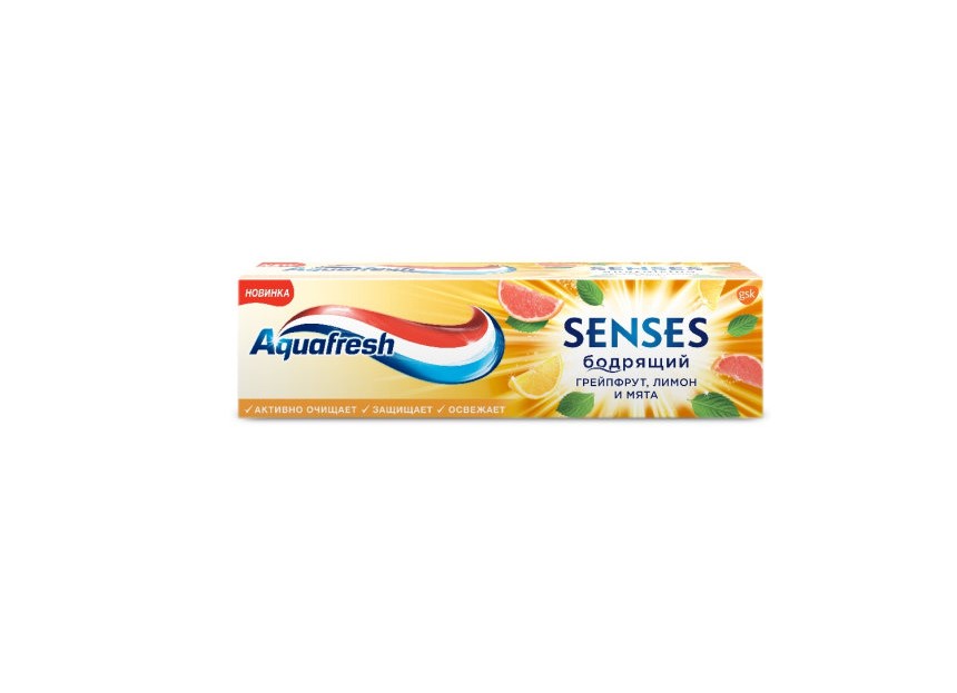 Купить Зубная паста Aquafresh Senses Бодрящий грейпфрут 75 мл
