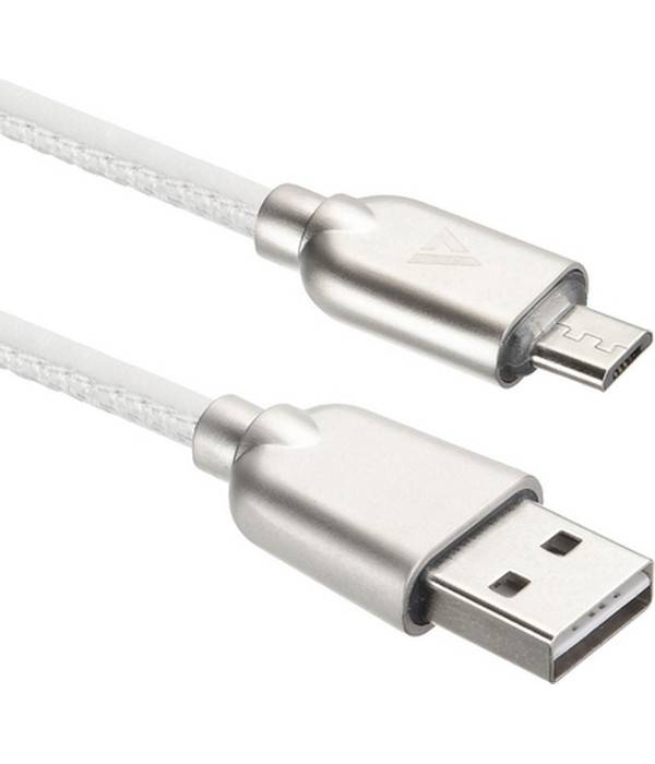 Кабель ACD Allure USB - Micro-USB, 2.4 А, 1 м, белый (ACD-U926-M1W)