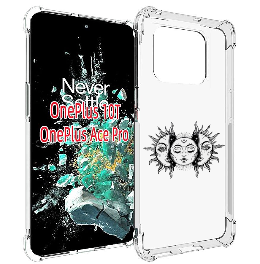

Чехол MyPads луна-в-солнце для OnePlus 10T, Прозрачный, Tocco